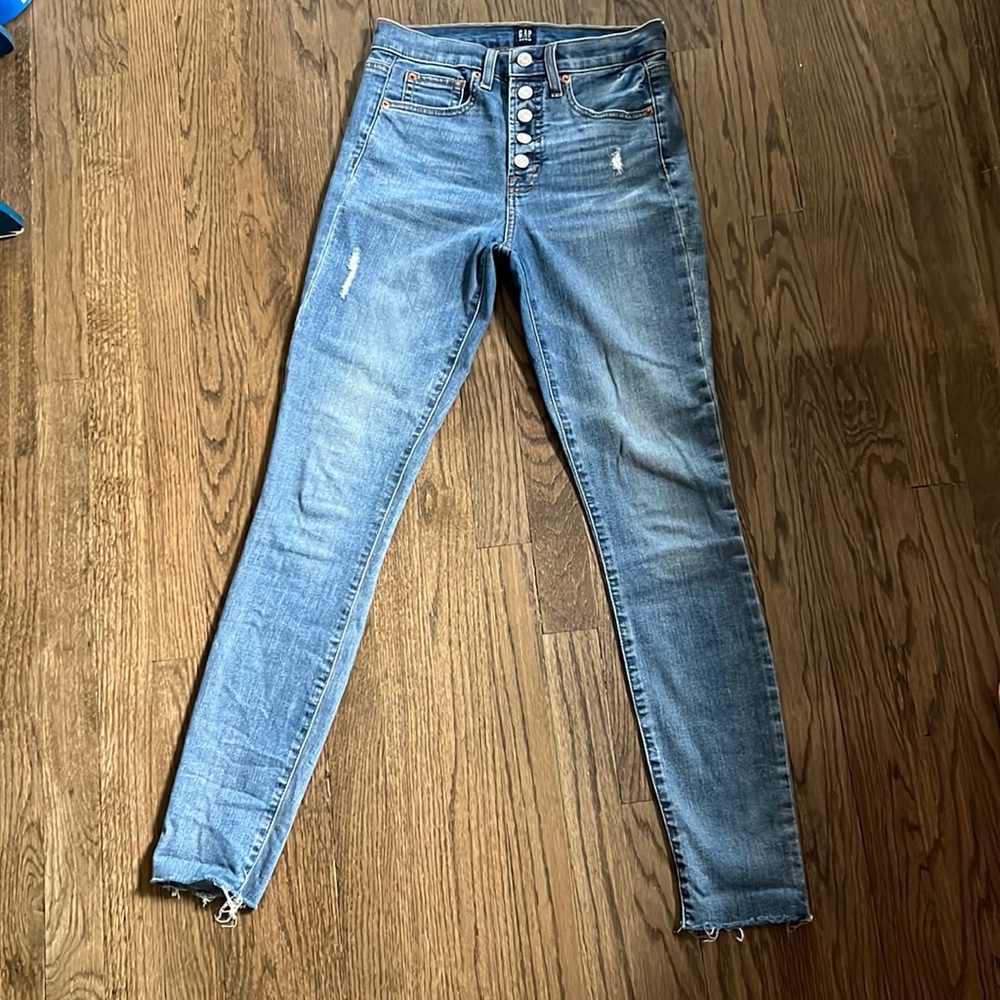 Gap True Skinny Jeans with Raw Hem (high rise)